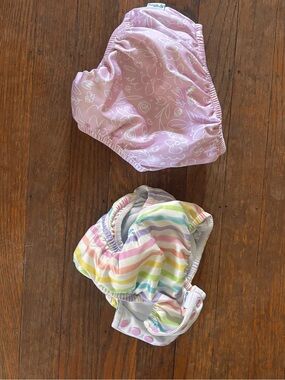 Reusable Kids Swim Diapers - Pink Floral & Pastel Rainbow